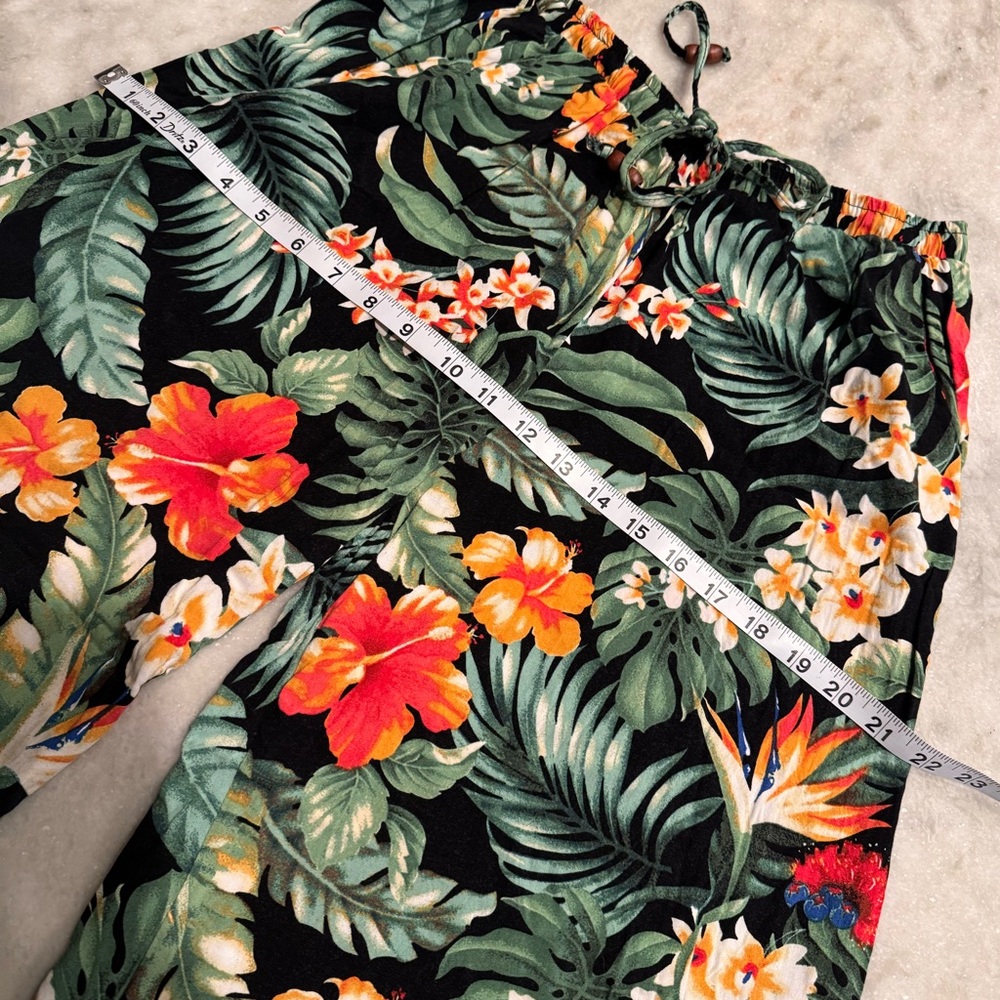 Christian Siriano Vibrant Tropical Print Palazzo Wide-Leg Pants Size Small - Picture 10 of 10